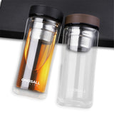 Large,Capacity,Glass,Water,Bottle,Double,Walled,Travel,Portable,Convenient,Infuser