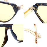 Womens,Leopard,Triangle,Small,Frame,Sunglasses,Outdoor,Eyewear