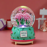 Creative,Crystal,Flamingo,Musical,Globe,Music,Valentine's,Birthday