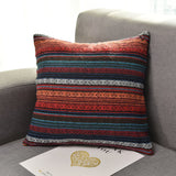 Bohemian,Striped,Linen,Pillow,Square,Decorative,Cushion,Cover,Pillow,Cover