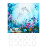 Waterproof,Shower,Curtain,Underwater,World,Dolphin,Bathroom