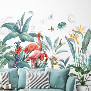 Fresh,Green,Tropical,Plants,Flowers,Nordic,Style,Removable,Stickers,Decals,Decoration,Living,Bedroom