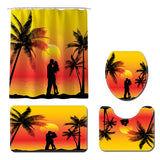 Honana,Bathroom,Waterproof,Shower,Curtain,Summer,Seaside,Pattern,Bathroom,Toilet,Cover,Pedestal