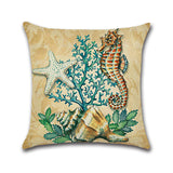 Cartoon,Ocean,Creature,Turtle,Pillow,Cotton,Linen,Square,House,Decor,Cushion,Cover