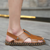 Outdoor,Summer,Leather,Casual,Round,Beach,Slipper,Sport,Shoes,Sandals