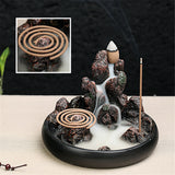 Backflow,Incense,Burner,Incense,Stick,Holder,Rockery,Mountain,Stream,Fragrant,Censer,Decor