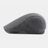 Thick,Solid,Color,Casual,Brief,Protection,Forward,Beret