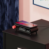 Wireless,Charging,Smart,Alarm,Clock,Charging,Customization,Backlight,Multifunctional,Display,Quick,Charge,Temperature,Display,Clock,Decor