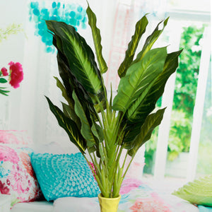 Lifelike,Leaves,Evergreen,Artificial,Plant,Simulation,Flowers,Potted,Flower,Decor