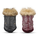 Nsmsan,Collar,Leather,Coats,Waterproof,Winter,Coats,Puppy,Weather,Clothes