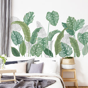 Green,Leaves,Stickers,Background,Bedroom,Kitchen,Decorations