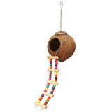 Natural,Coconut,Shell,Parakeet,House,Parrot,Feeder,Feeding,Cages