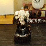 Skeleton,Backflow,Incense,Burner,Censer,Holder,Decor,Buddhist