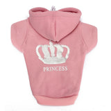 Winter,Princess,Crown,Printed,Clothes,Puppy,Hoodie