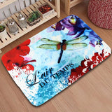 Purple,Flowers,Dragonfly,Bathroom,Pedestal,Toilet,Cover,Floor,Carpet,Doormat