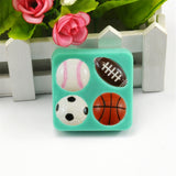 Silicone,Football,Basketball,Fondant,Sugar,Chocolate,Baking,Baking