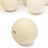 15Pcs,Wooden,Round,Beads,Natural