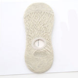 Women,Girls,Summer,Hollow,Breathable,Socks,Cotton,Antiskid,Invisible,Socks