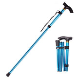 Aluminum,Metal,Folding,Walking,Stick,Outdoor,Adjustable,Hiking,Climbing,Trekking