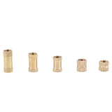 Suleve,M4BN1,170Pcs,Brass,Cylinder,Knurled,Threaded,Round,Insert,Embedded,Assortment