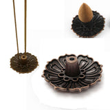 Holes,Alloy,Lotus,Flower,Incense,Burner,Holder,Plate,Stick,Incense