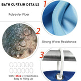 Beach,Shower,Curtain,Waterproof,Bathroom,Sunset,Beach,Printing,Curtain,Floor,Carpet,Toilet,Cover