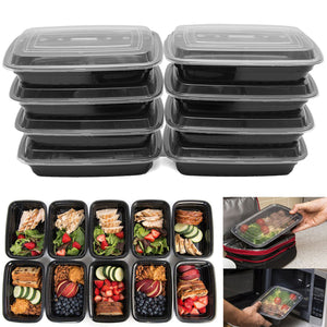 10Pcs,Containers,Reusable,Microwavable,Plastic,Lunch