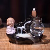 Ceramic,Small,Incense,Burner,Buddhist,Censer,Holder,Glass,Hydroponic