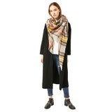 Women,Plaid,Winter,Tassels,Scarf,Triangular,Scarves,Towals