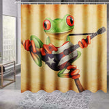 Playing,Guitar,Bathroom,Shower,Curtain,Carpet,Toilet,Cover