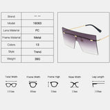 Women,Frameless,Square,Shape,Fashion,Personality,Protection,Sunglasses