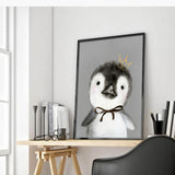 Miico,Painted,Paintings,Cartoon,Penguin,Paintings,Decoration