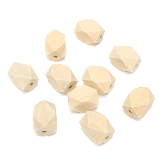 10pcs,30x20mm,Geometric,Wooden,Beads,Unfinished,Necklace,Faceted,Craft,Decorations