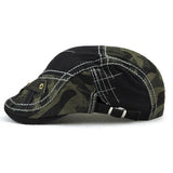 Cotton,Beret,Stripes,Embroidery,Camouflage,Casual,Sport,Cabbie