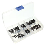 Suleve,M2CH2,Carbon,Steel,Allen,Socket,Screw,Metric,Assortment,180pcs