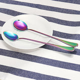 Stainless,Steel,Colorful,Rainbow,Handle,Spoon,Coffee,Cream,Spoon,Tableware,Craft