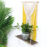 Woven,Macrame,Plant,Hanger,Cotton,Tapestry,Shelf