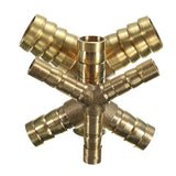 Solid,Brass,Connector,Joiner,Barbed,Splitter