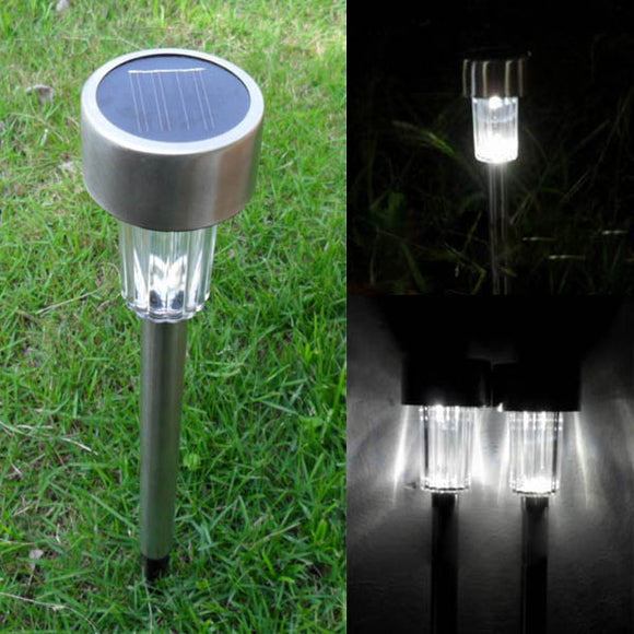 Garden,Solar,Power,White,Stainless,Steel,Waterproof,Light