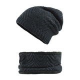 Winter,Thicken,Velvet,Beanie,Scarf,Double,Layers,Knitted