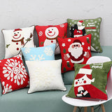 Christmas,Cotton,Embroidering,Pillow,Cases,Santa,Snowflake,Cushion,Cover