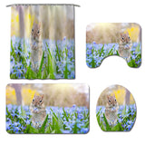 Honana,Bathroom,Waterproof,Shower,Curtain,Animal,Rabbit,Pattern,Toilet,Cover,Pedestal,Bathroom,Decor