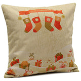 Christmas,Socks,Throw,Pillow,Cases,Square,Cushion,Cover