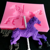 Christmas,Carousel,Horse,Silicone,Fondant,Emboss,Sugarcraft,Mould,Baking,Tools