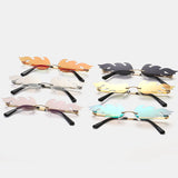 Metal,Frameless,Narrow,Glasses,Fashion,Protection,Sunglasses