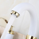 Bathroom,Faucet,Lever,Handles,Widespread,Bathroom,Basin,Water,Mixer,Drain