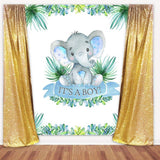 Types,Elephant,Shower,Backdrop,Birthday,Party,Photography,Background,Cloth,Studio,Props