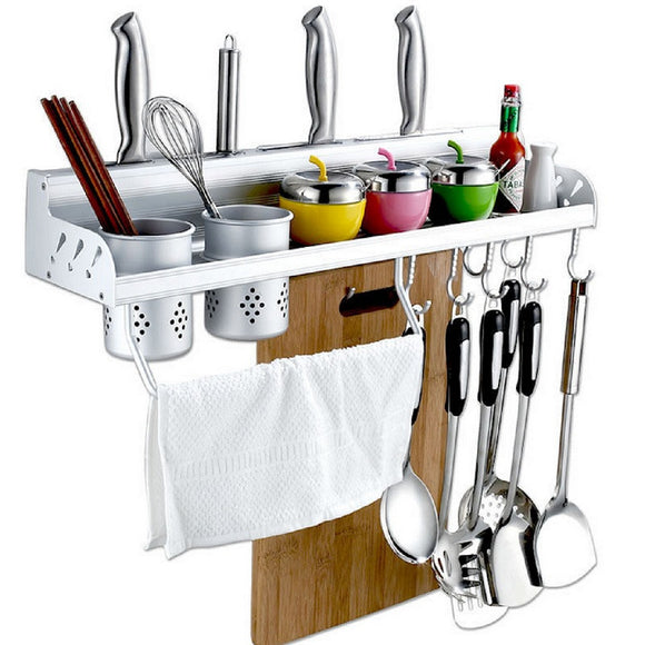 Multifunction,Kitchen,Storage,Organizer,Holder,Hooks,Spice,Shelf