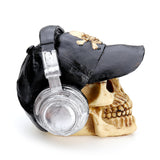 Resin,Craft,Statues,Decoration,Skull,Headphone,Creative,Skull,Figurines,Sculpture