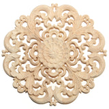 Carved,Onlay,Applique,Unpainted,Flower,Pattern,Furniture,Frame,Decor